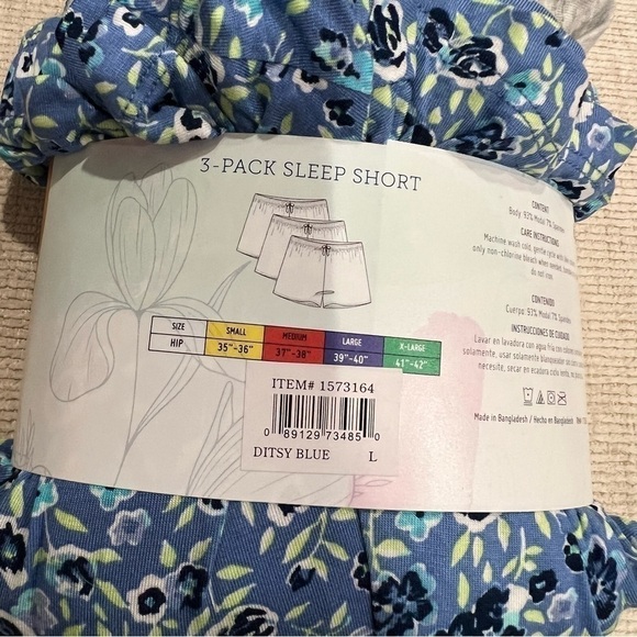 New-3pc Pack Jane And Bleecker, Super Soft, Drawstring, Relax Sleeper Shorts Set - Picture 13 of 14